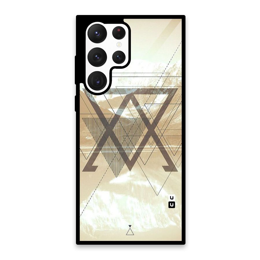 Beige View Glass Back Case for Galaxy S22 Ultra 5G