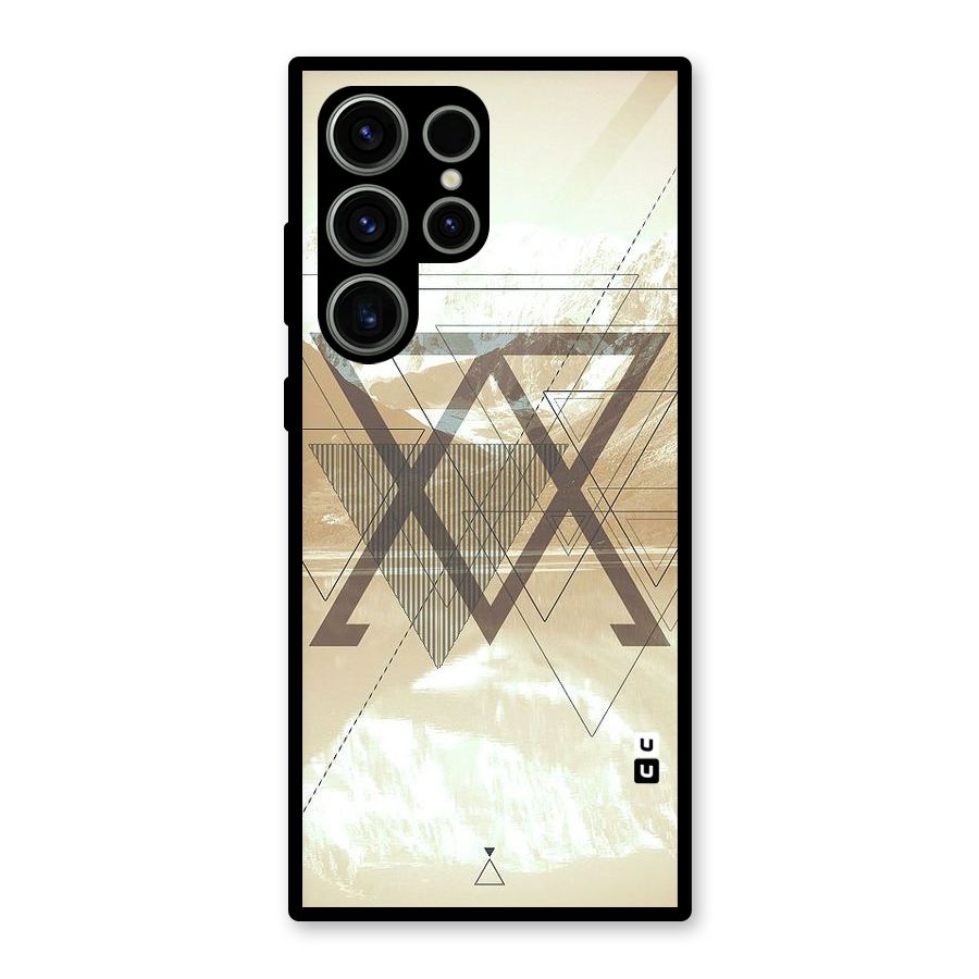 Beige View Glass Back Case for Galaxy S23 Ultra