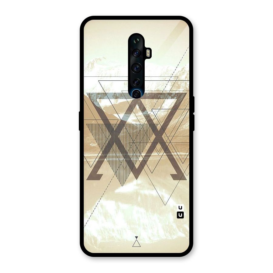 Beige View Glass Back Case for Oppo Reno2 F