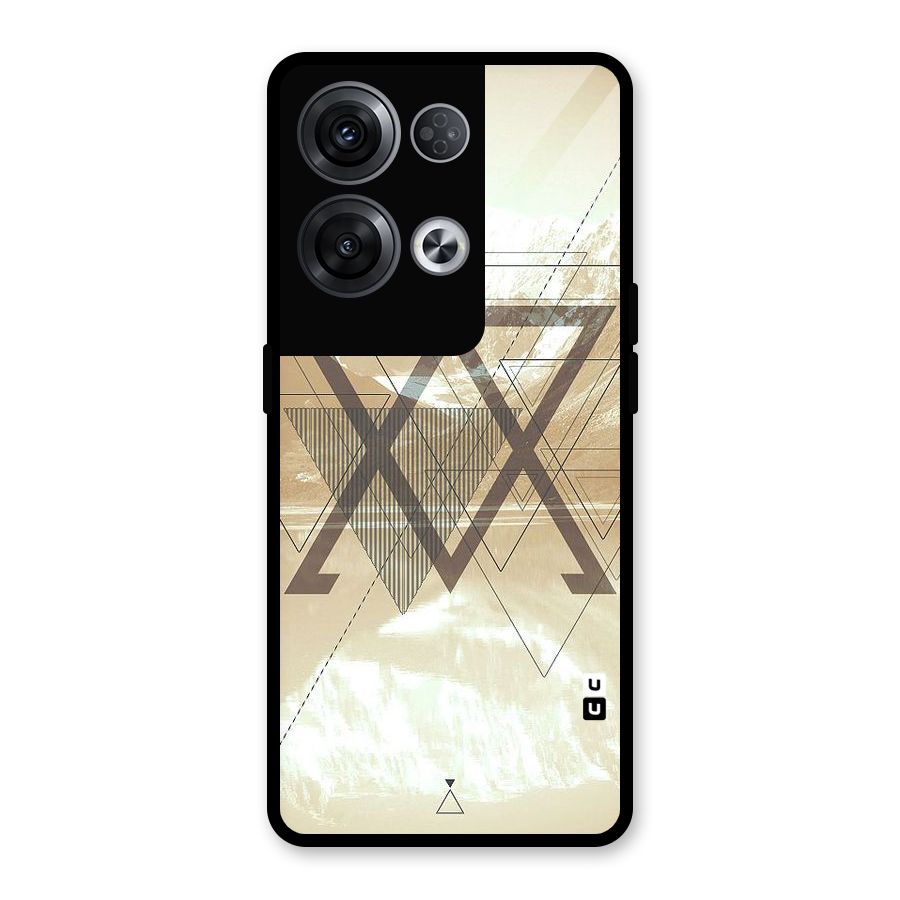 Beige View Glass Back Case for Oppo Reno8 Pro 5G