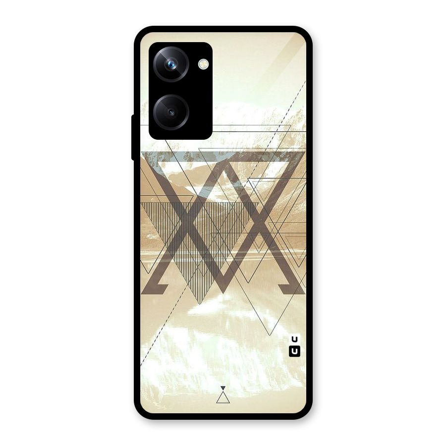 Beige View Glass Back Case for Realme 10 Pro