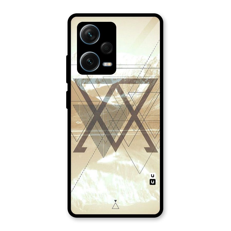 Beige View Glass Back Case for Redmi Note 12 Pro Plus 5G