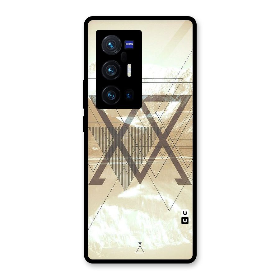 Beige View Glass Back Case for Vivo X70 Pro Plus