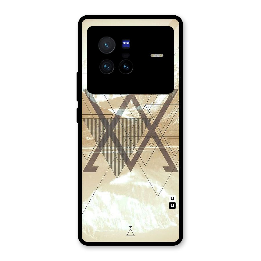 Beige View Glass Back Case for Vivo X80