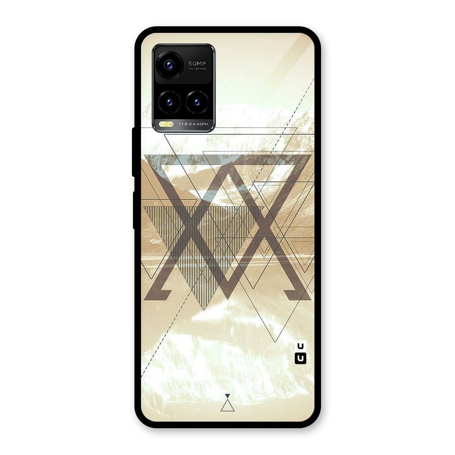 Beige View Glass Back Case for Vivo Y21T