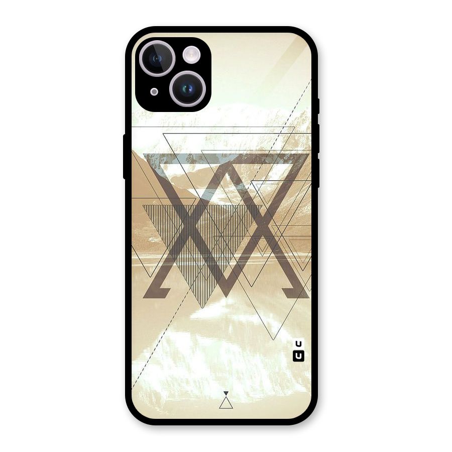 Beige View Glass Back Case for iPhone 14 Plus