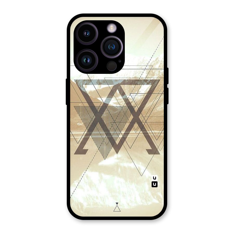 Beige View Glass Back Case for iPhone 14 Pro