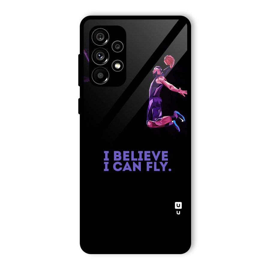 Believe And Fly Glass Back Case for Galaxy A73 5G