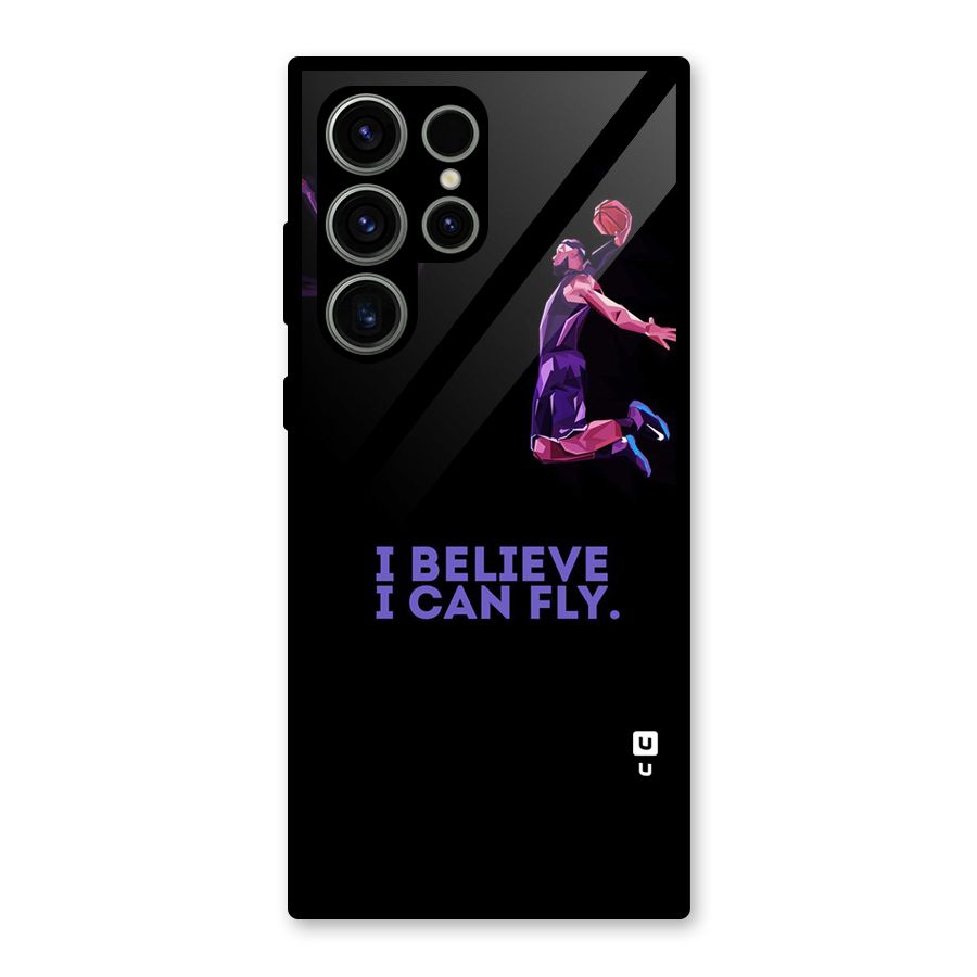 Believe And Fly Glass Back Case for Galaxy S23 Ultra