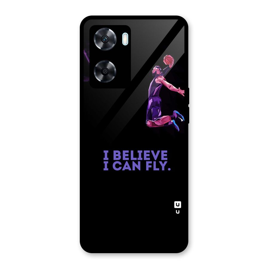 Believe And Fly Glass Back Case for Oppo A77