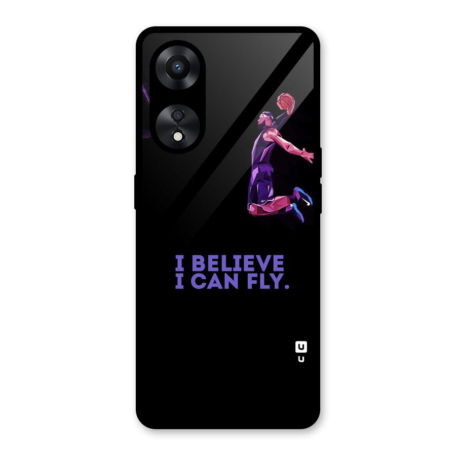Believe And Fly Glass Back Case for Oppo A78