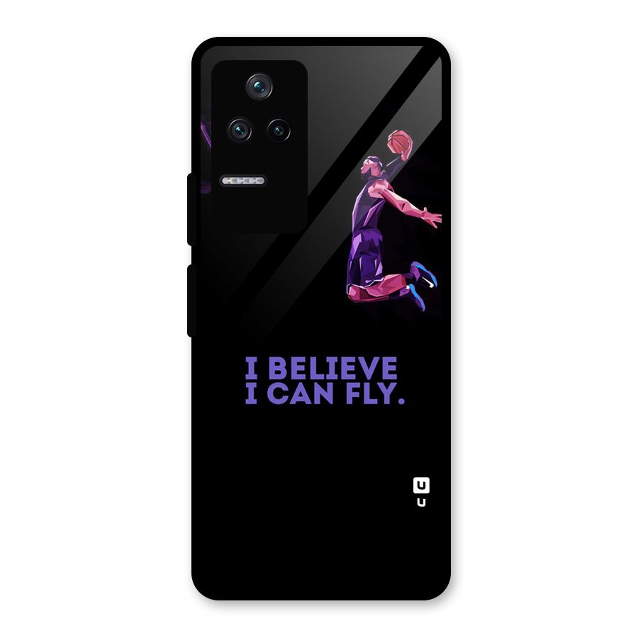 Believe And Fly Glass Back Case for Poco F4 5G