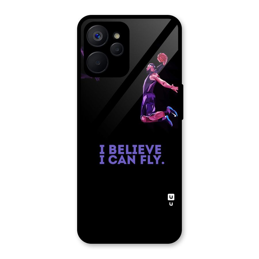 Believe And Fly Glass Back Case for Realme 9i 5G