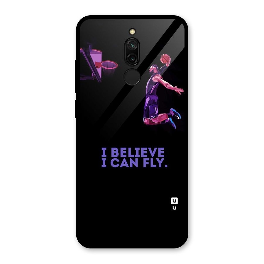 Believe And Fly Glass Back Case for Redmi 8