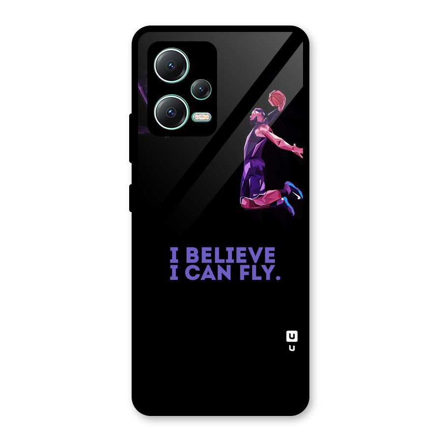 Believe And Fly Glass Back Case for Redmi Note 12 5G