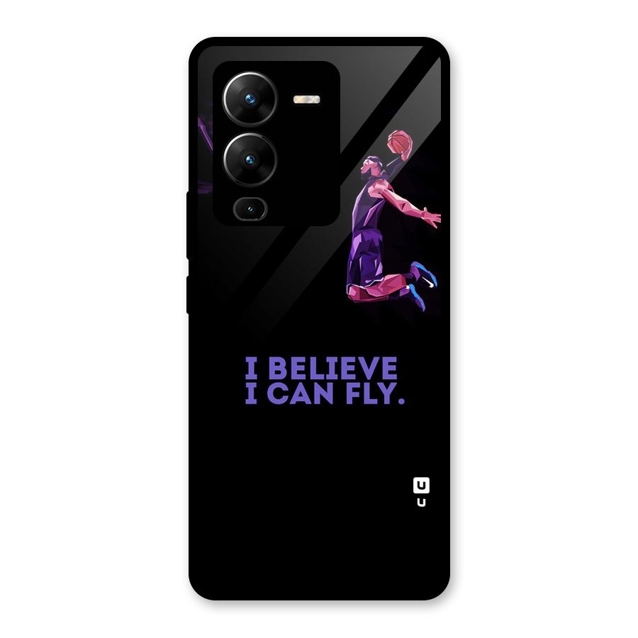 Believe And Fly Glass Back Case for Vivo V25 Pro
