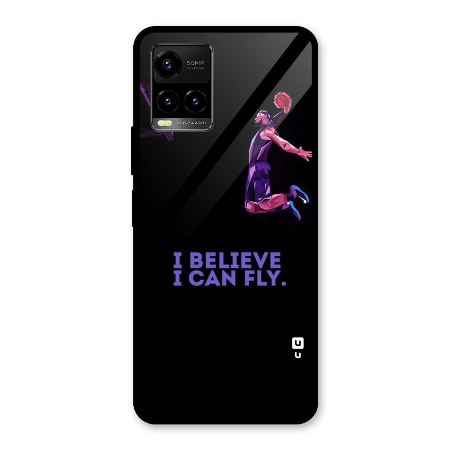 Believe And Fly Glass Back Case for Vivo Y21T