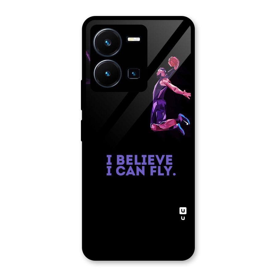 Believe And Fly Glass Back Case for Vivo Y35