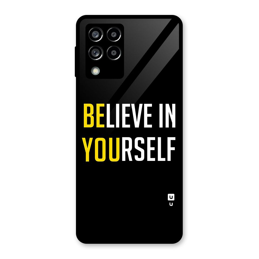 Believe In Yourself Black Glass Back Case for Galaxy M53 5G