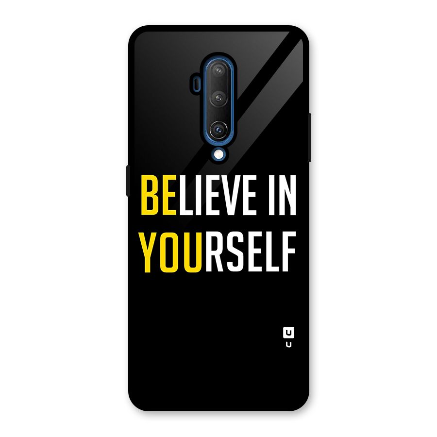 Believe In Yourself Black Glass Back Case for OnePlus 7T Pro