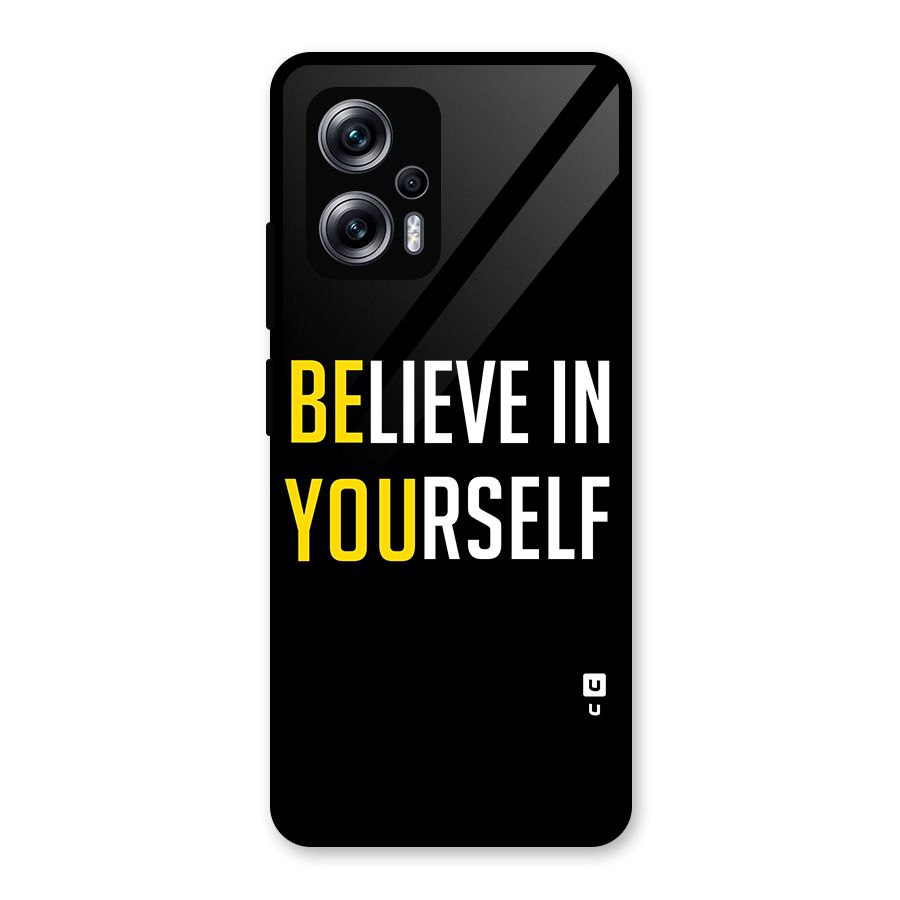 Believe In Yourself Black Glass Back Case for Redmi K50i