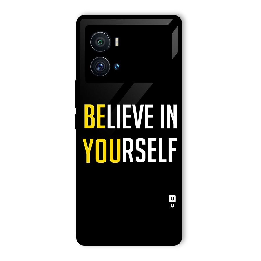 Believe In Yourself Black Glass Back Case for Vivo iQOO 9 Pro