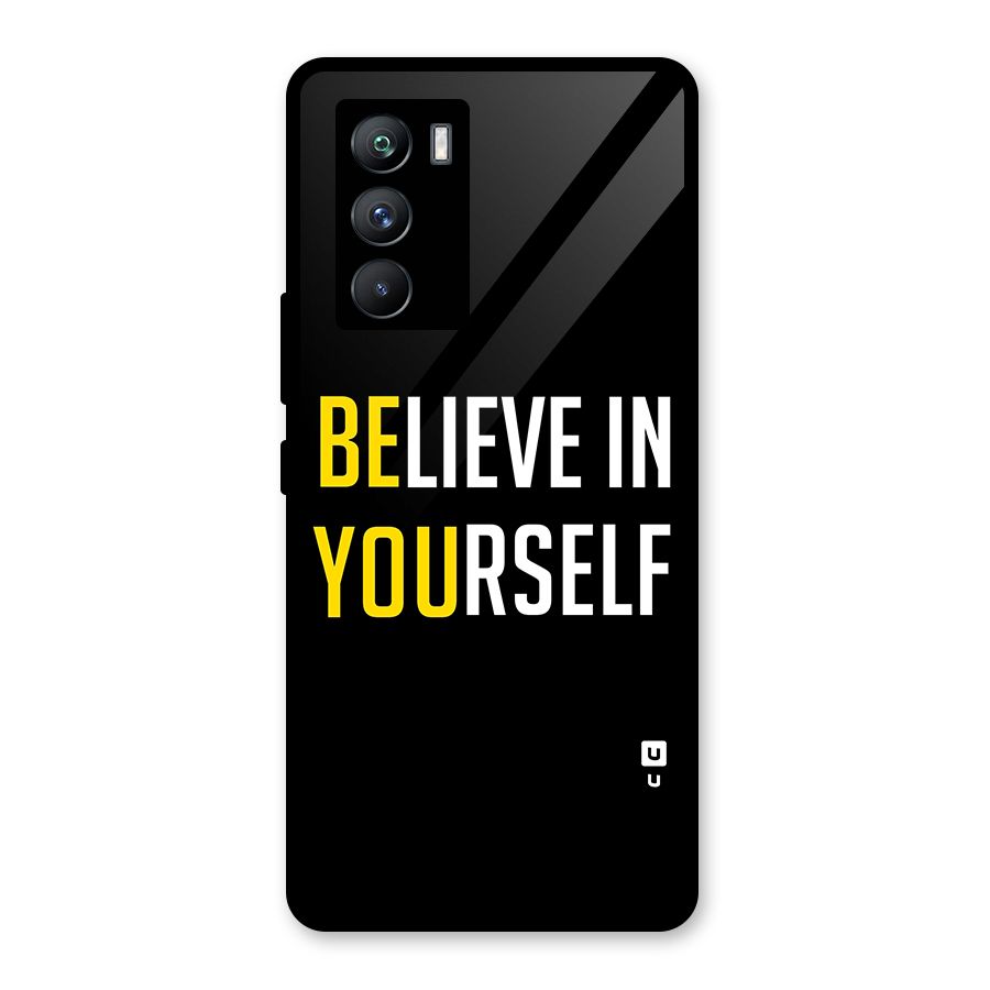 Believe In Yourself Black Glass Back Case for Vivo iQOO 9 SE