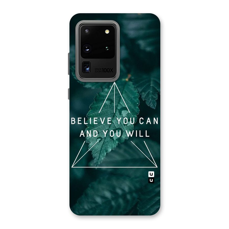 Believe You Can Motivation Back Case for Galaxy S20 Ultra