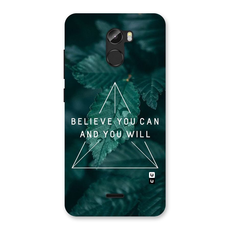 Believe You Can Motivation Back Case for Gionee X1