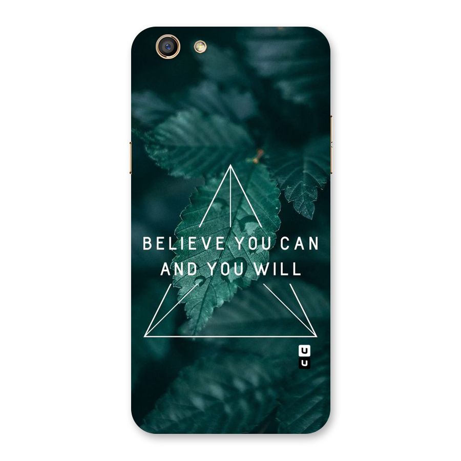 Believe You Can Motivation Back Case for Oppo F3