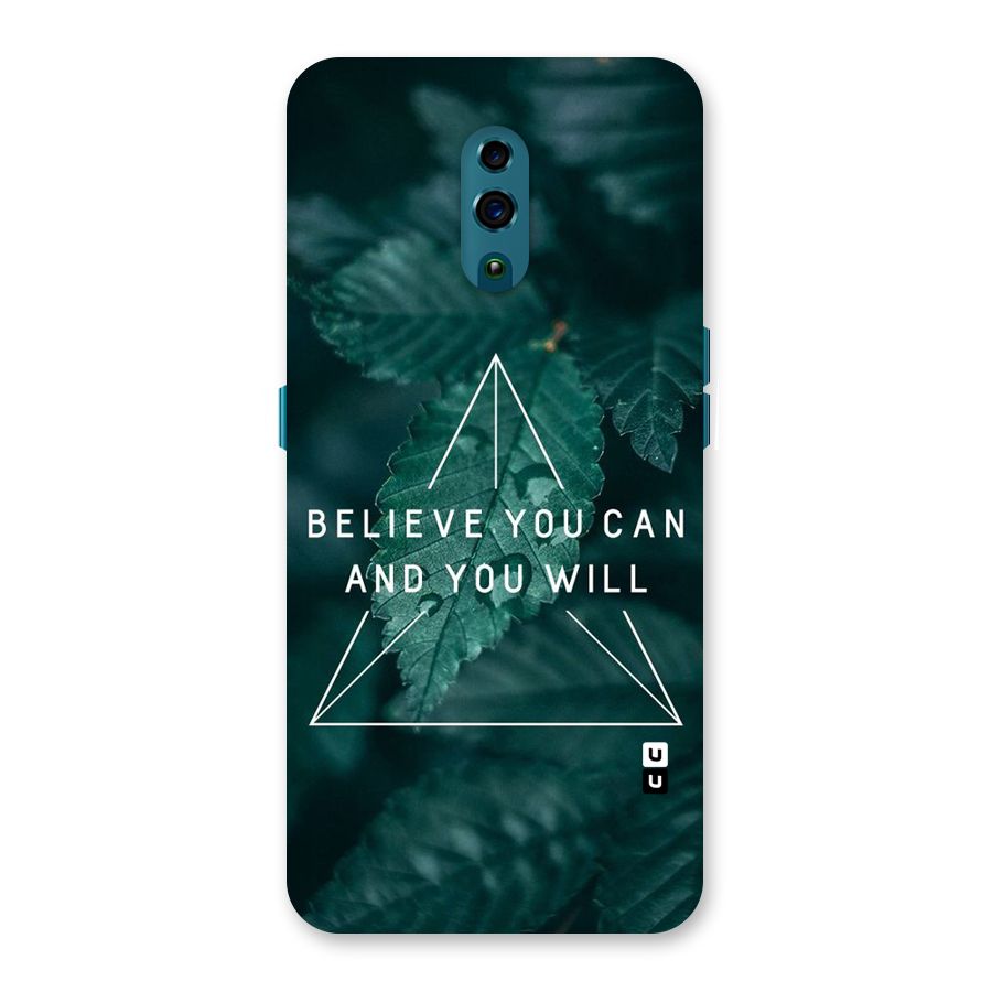 Believe You Can Motivation Back Case for Oppo Reno