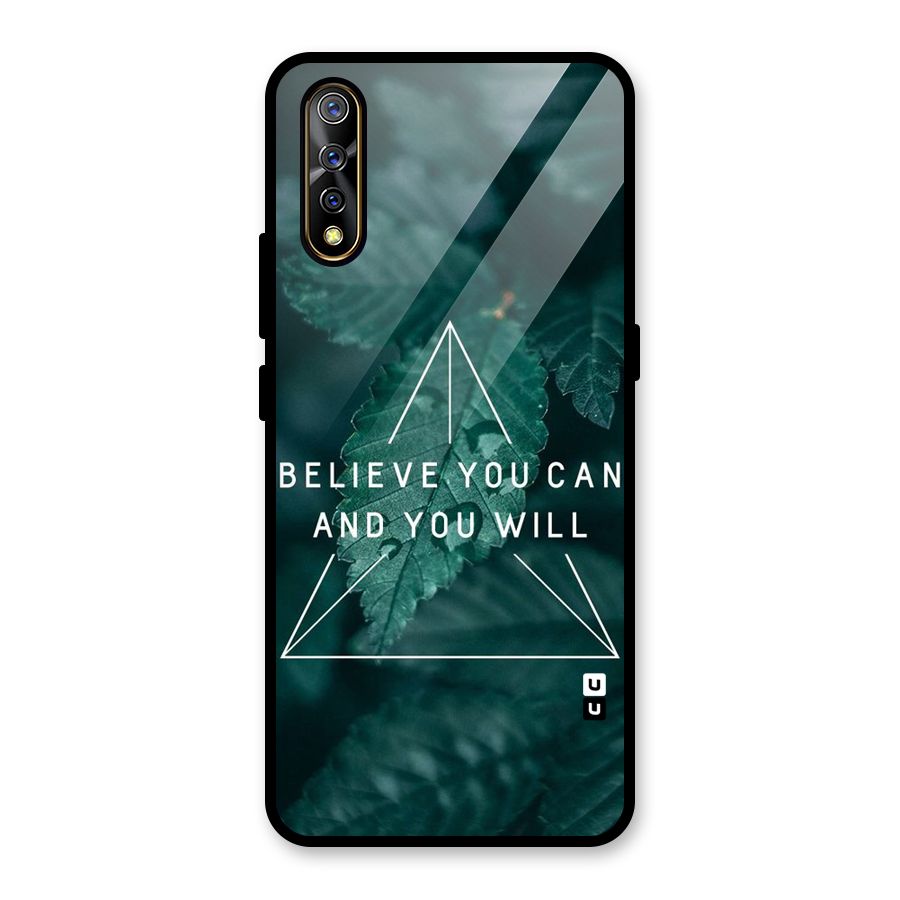 Believe You Can Motivation Glass Back Case for Vivo S1