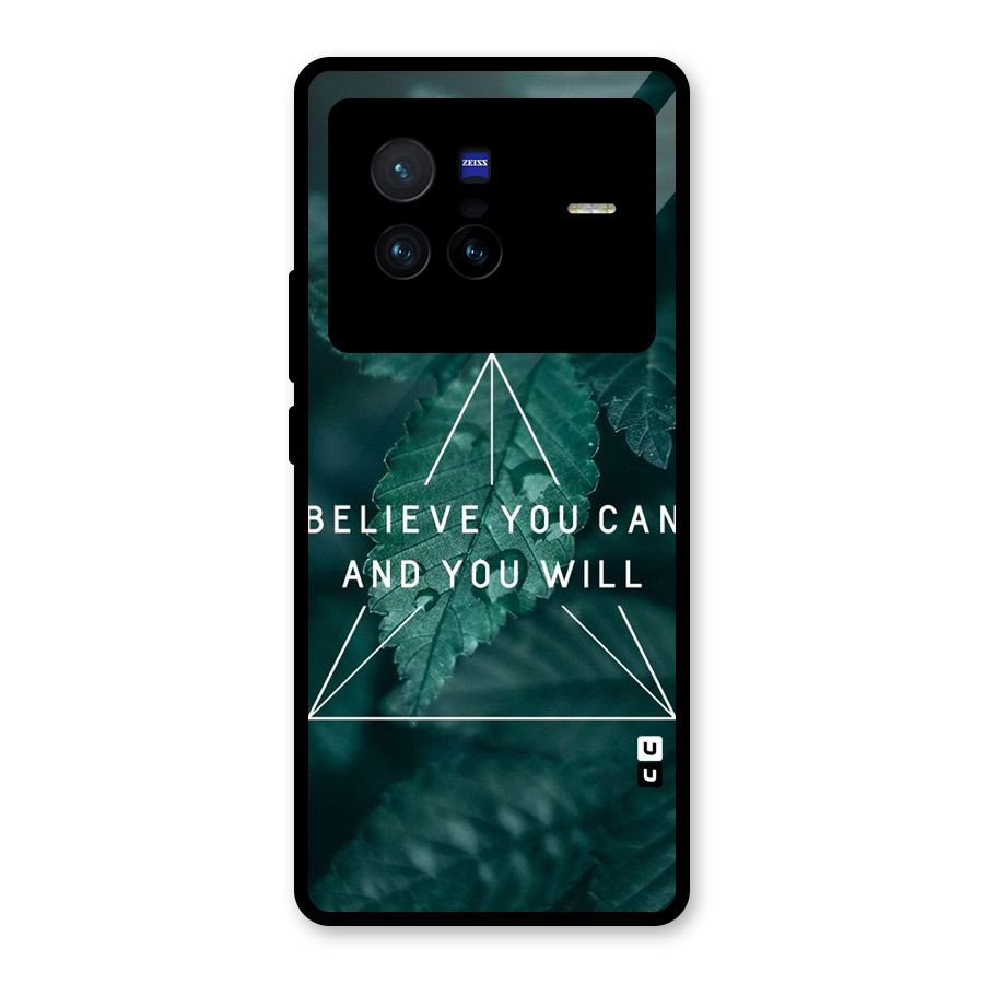 Believe You Can Motivation Glass Back Case for Vivo X80