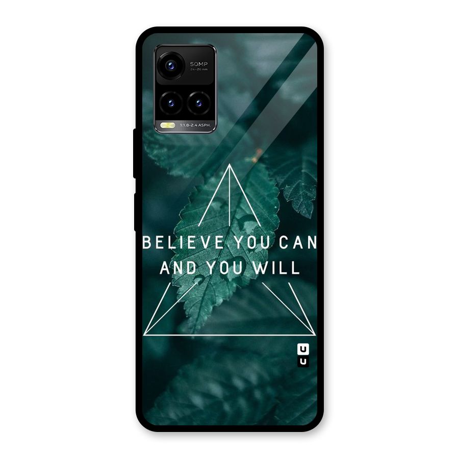 Believe You Can Motivation Glass Back Case for Vivo Y21A