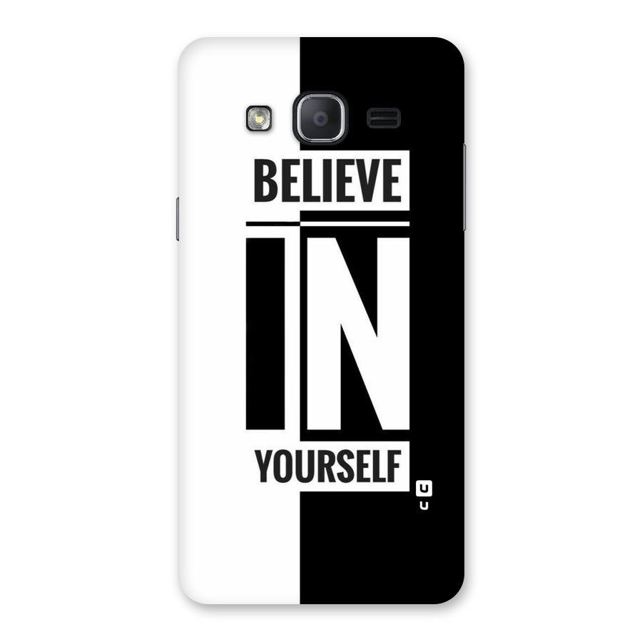 Believe Yourself Black Back Case for Galaxy On7 2015