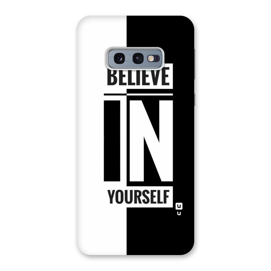 Believe Yourself Black Back Case for Galaxy S10e