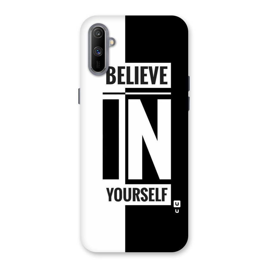 Believe Yourself Black Back Case for Realme C3