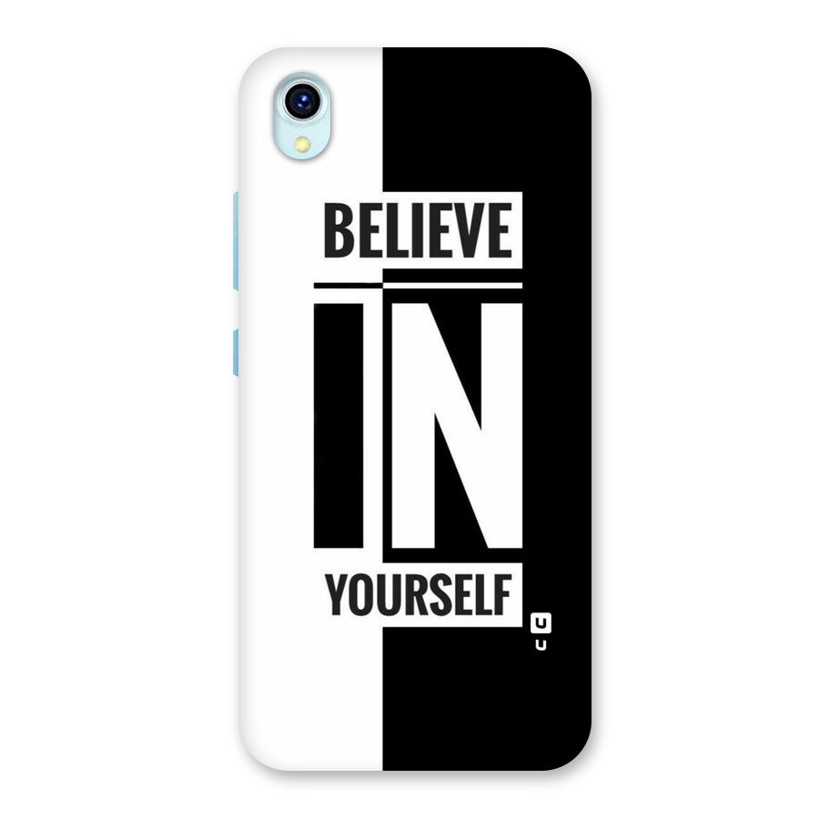 Believe Yourself Black Back Case for Vivo Y1s