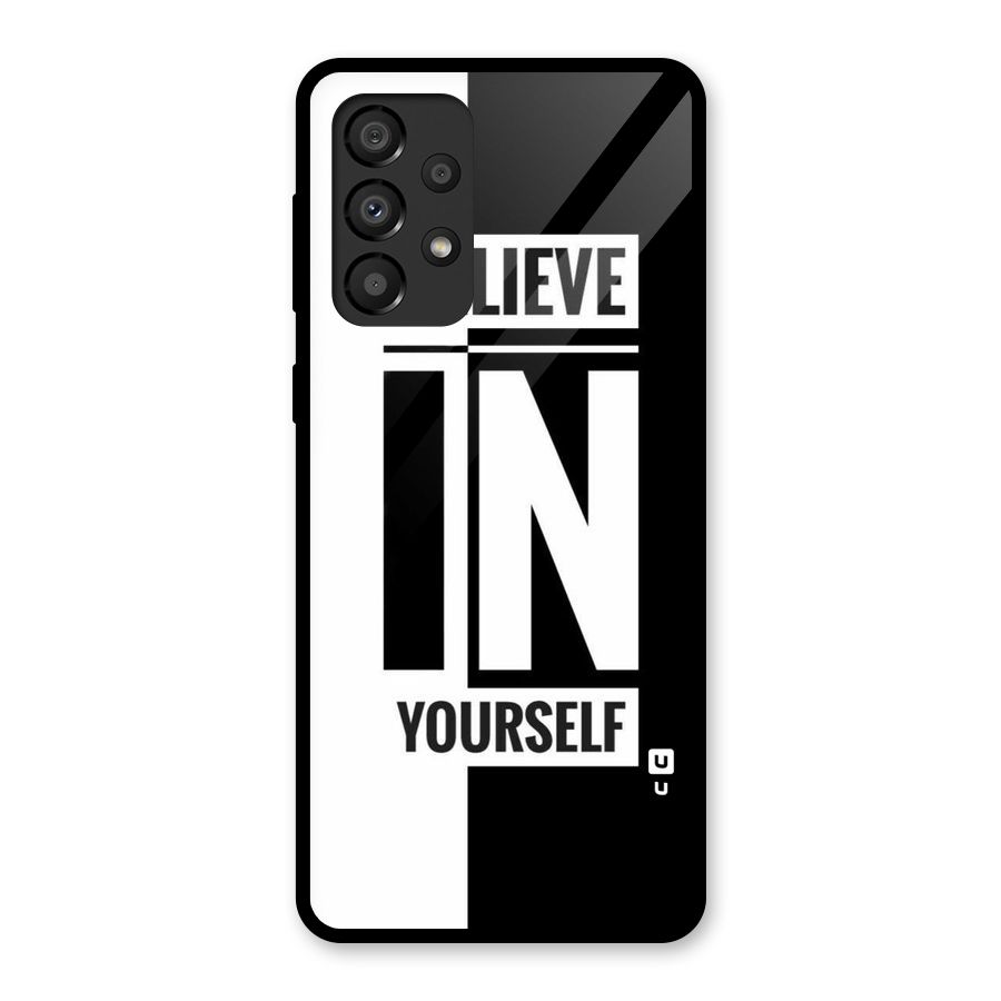 Believe Yourself Black Glass Back Case for Galaxy A33 5G