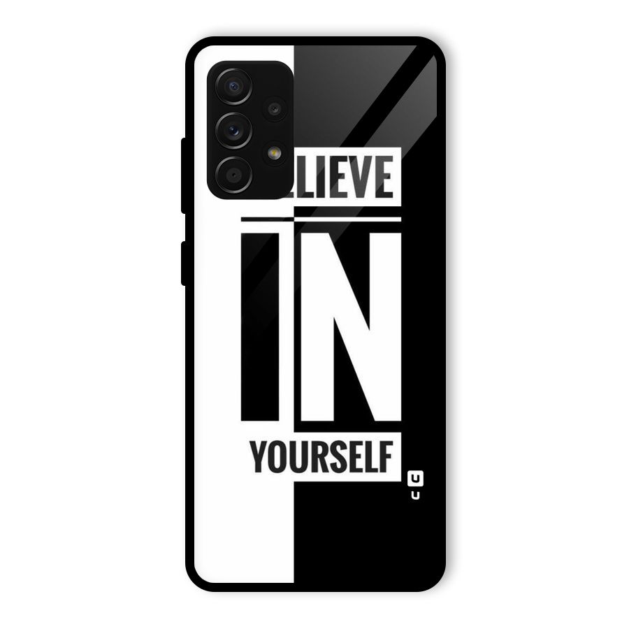 Believe Yourself Black Glass Back Case for Galaxy A53 5G
