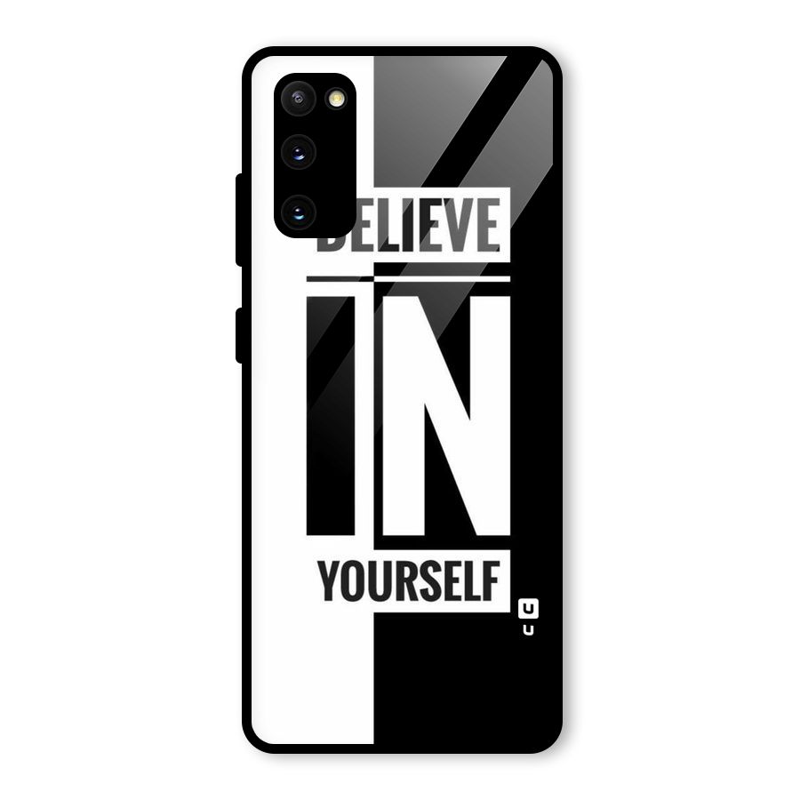 Believe Yourself Black Glass Back Case for Galaxy S20 FE 5G