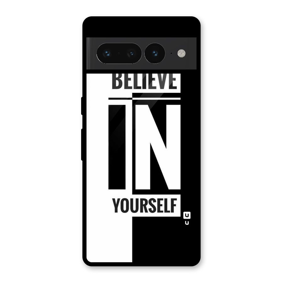 Believe Yourself Black Glass Back Case for Google Pixel 7 Pro