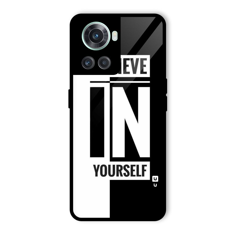 Believe Yourself Black Glass Back Case for OnePlus 10R