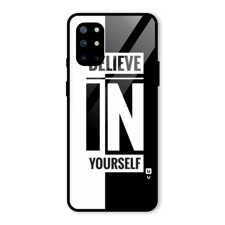 Believe Yourself Black Glass Back Case for OnePlus 8T