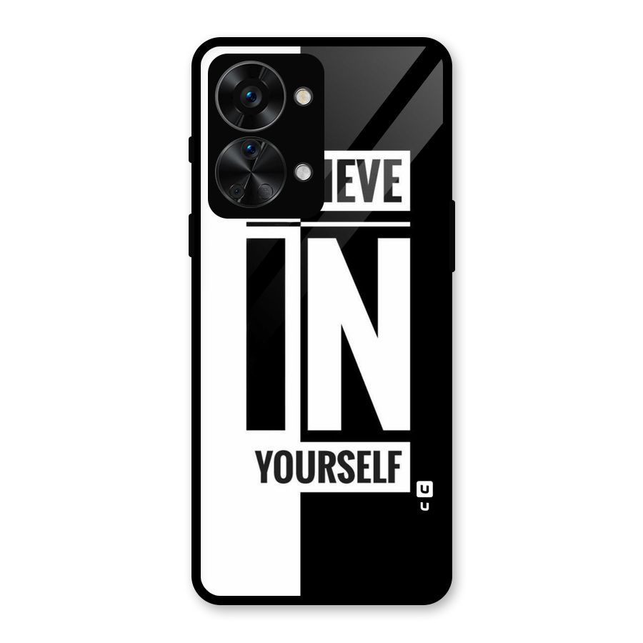 Believe Yourself Black Glass Back Case for OnePlus Nord 2T