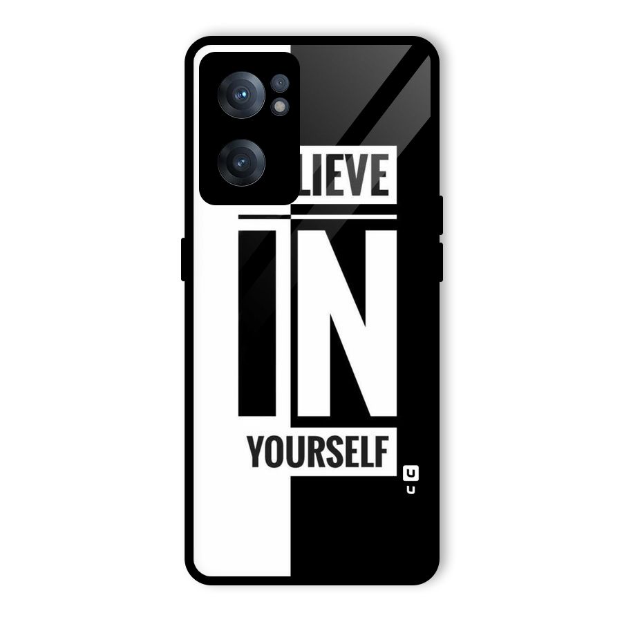 Believe Yourself Black Glass Back Case for OnePlus Nord CE 2 5G