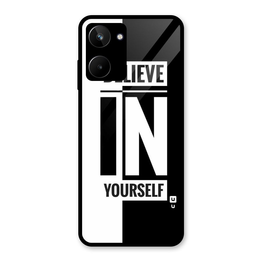 Believe Yourself Black Glass Back Case for Realme 10