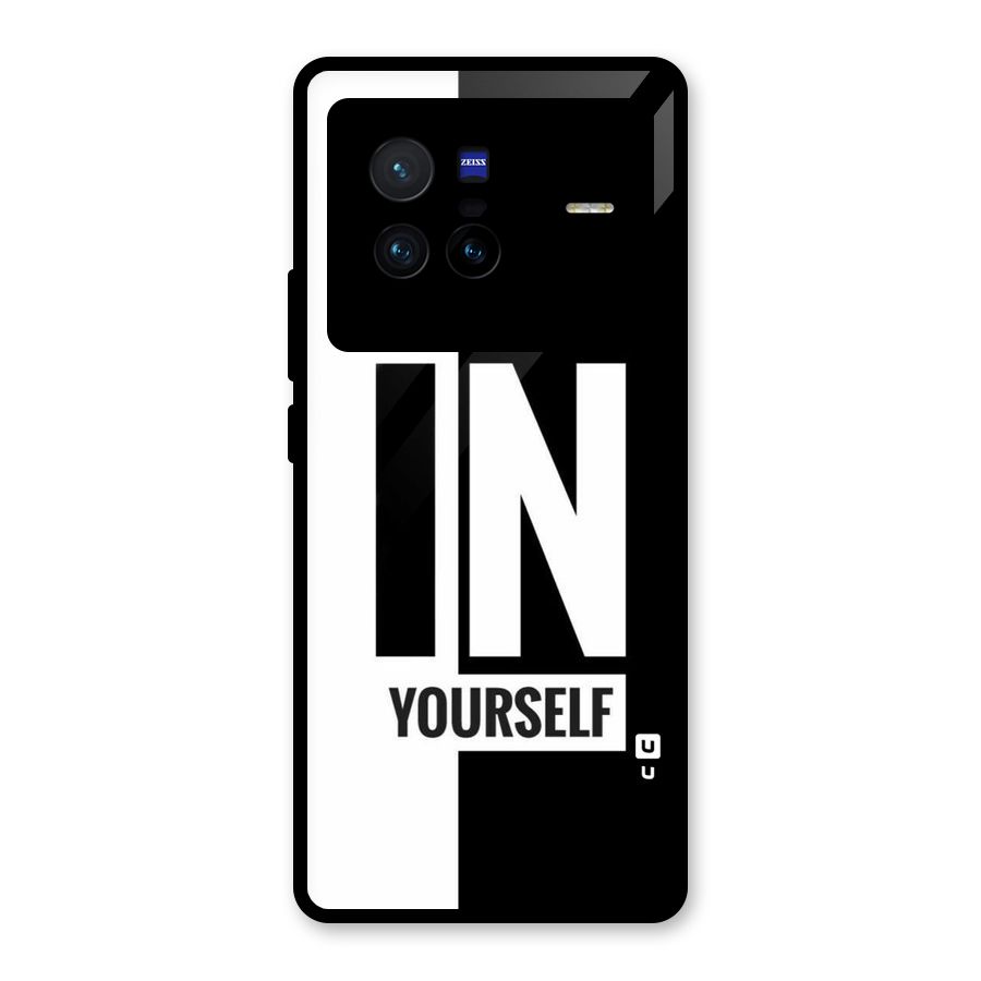 Believe Yourself Black Glass Back Case for Vivo X80