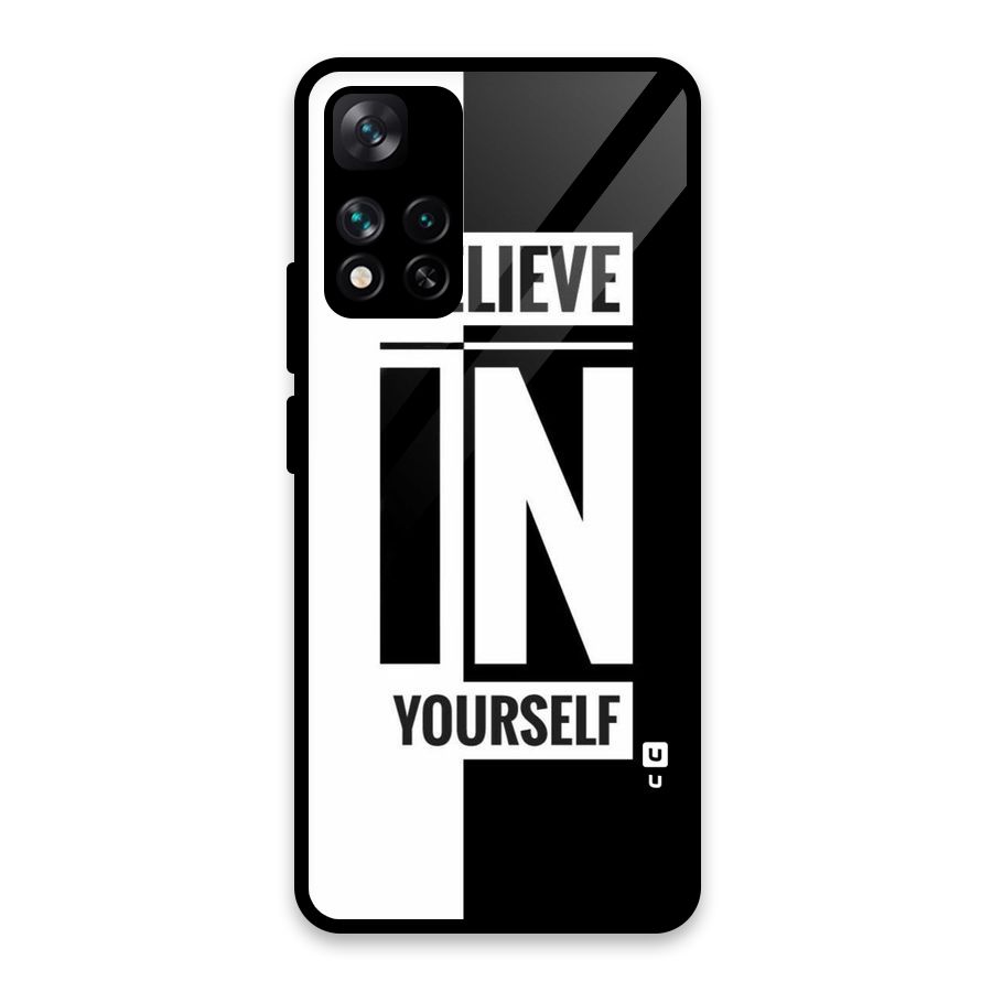 Believe Yourself Black Glass Back Case for Xiaomi 11i HyperCharge 5G
