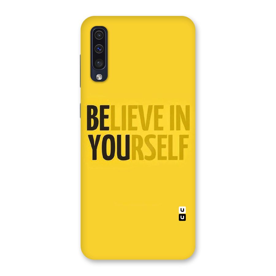 Believe Yourself Yellow Back Case for Galaxy A50s